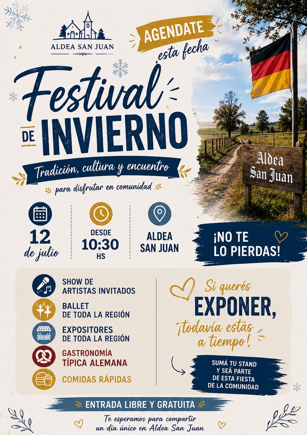 Festival de invierno en Aldea San Juan